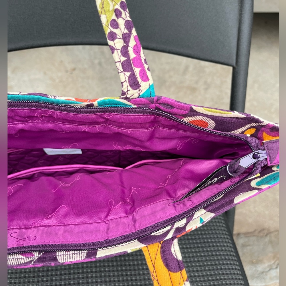Vera Bradley plum crazy purse shoulder bag purple - Picture 3 of 9
